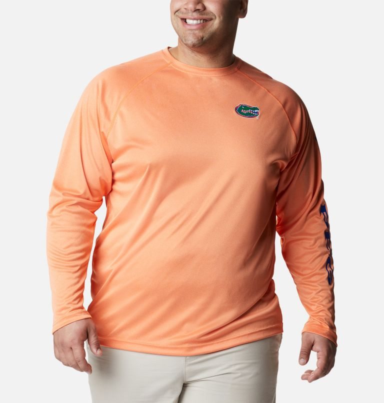 Hanorace Columbia Collegiate PFG Terminal Tackle Long Sleeve - Florida Barbati Portocalii | Plus Size QX98Q7MS0